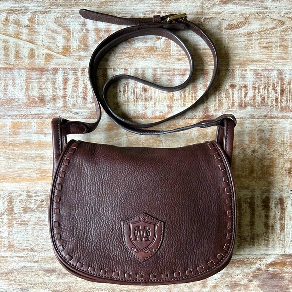 Massimo Dutti Handbags - Massimo Dutti Leather Saddle Bag Purse